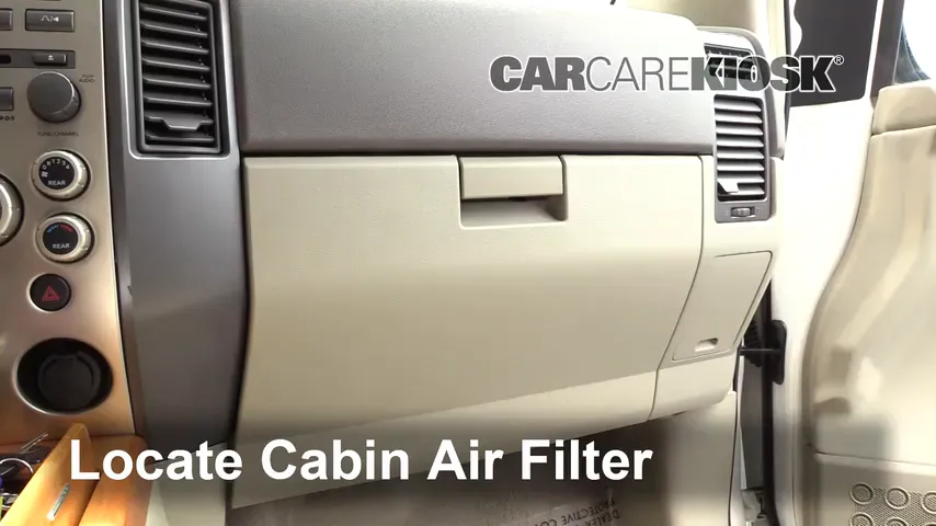2007 Infiniti QX56 5.6L V8 Filtro de aire (interior) Cambio